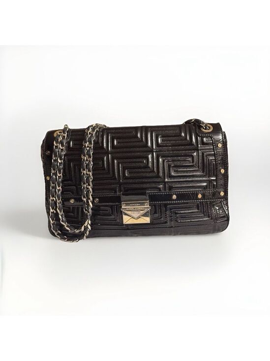 Versace Handbags - Gianni Versace Quilted Patent Leather Shoulder Bag